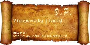 Visnyovszky Placid névjegykártya